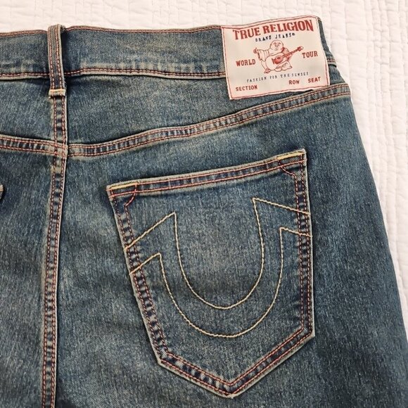 True Religion Rocco Jeans Men's 36x32 NWT Relaxed Wide Leg Acid Wash NEW - Picture 12 of 16